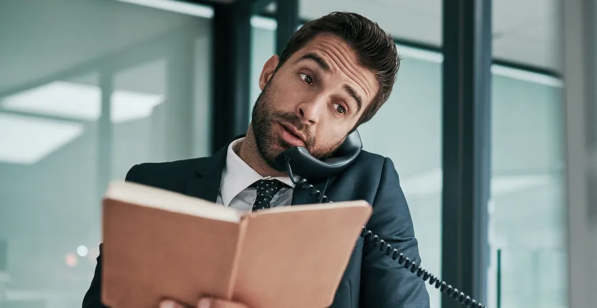 Business man on phone